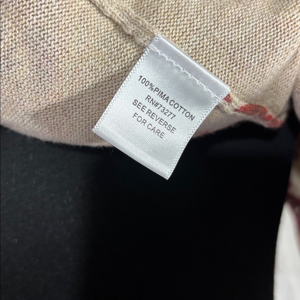 Croft & Barrow Burgundy Red and Cream Cardigan Sweater - Picture 8 of 8